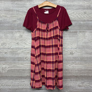Layered Ribbed Dress Plaid