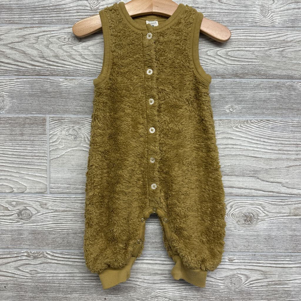 1 Pc Plush Tank Button Up Outfit