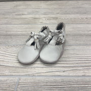 Leather Soft Sole T Strap Shoes Tassels