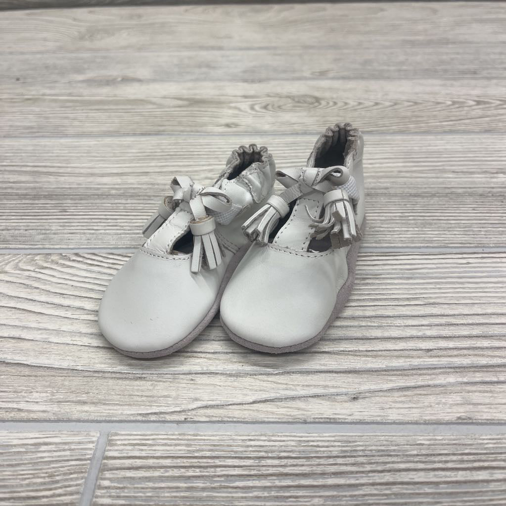 Leather Soft Sole T Strap Shoes Tassels