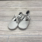 Leather Soft Sole T Strap Shoes Tassels