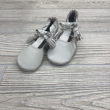 Leather Soft Sole T Strap Shoes Tassels