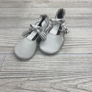 Leather Soft Sole T Strap Shoes Tassels