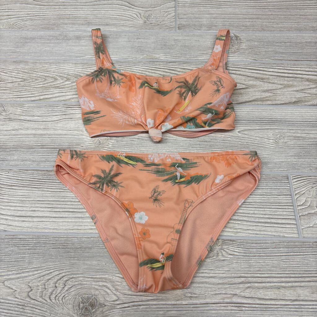 2 Pc Swimsuit Surf Board Flowers