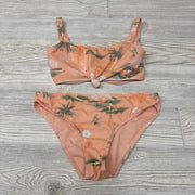 2 Pc Swimsuit Surf Board Flowers
