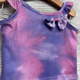 2 Pc Tank & Shorts Ribbed Bow