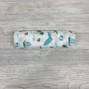 Muslin Bamboo Blanket Alligators Palm Trees