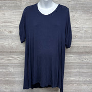 V Neck Shirt Ruched Sleeves