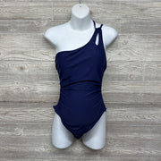 NEW Ruched Swimsuit 1 Shoulder Strap