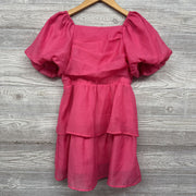 Layered Sheer Dress Puffy Sleeves