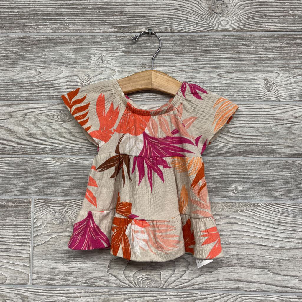 Tiered Textured Dress Leaves