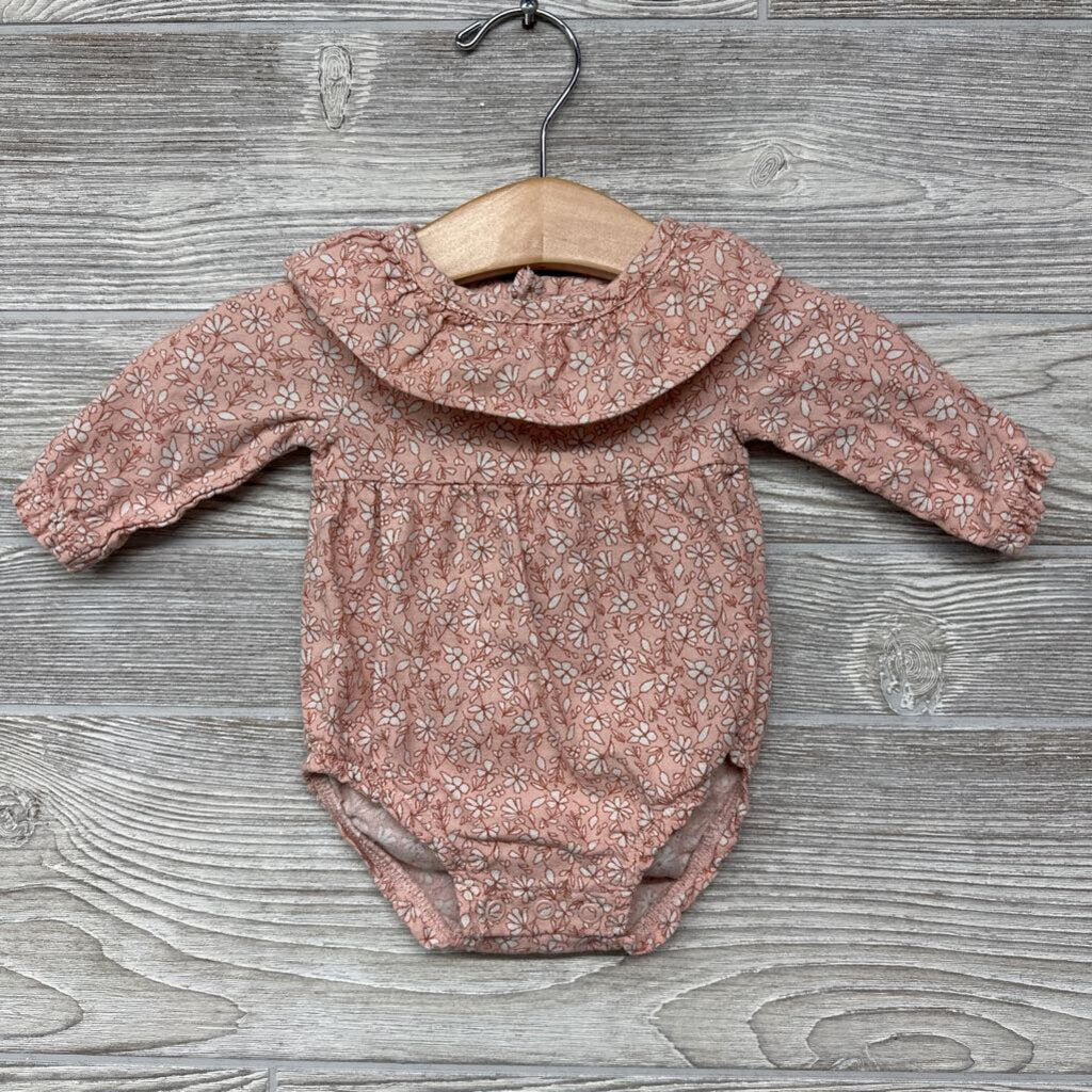 LS Collared Romper Flowers