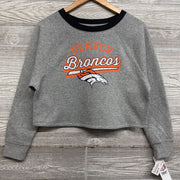 NEW Oversized Crop Crewneck Sweatshirt Denver Broncos