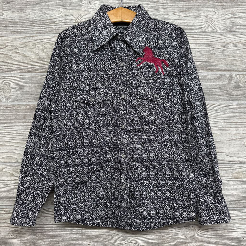 LS Western Shirt Flowers