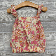 Tank Top Smocked Band Flowers