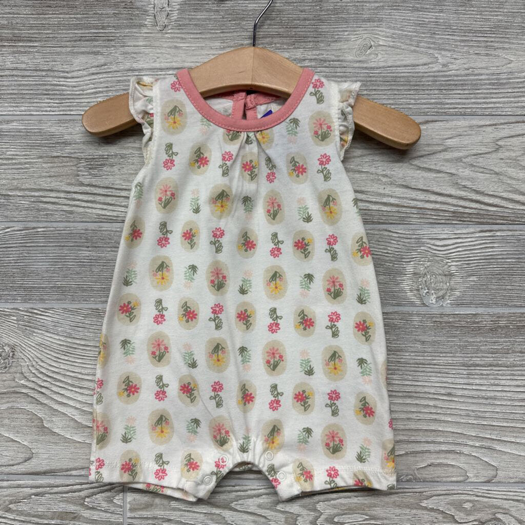 Romper Flowers Flutter Sleeves