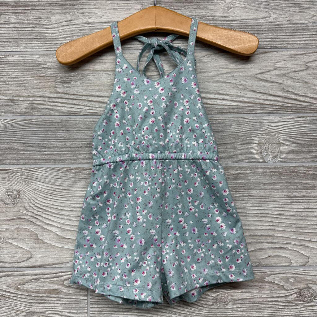 Halter Romper Flowers Cinched