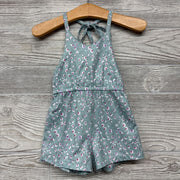 Halter Romper Flowers Cinched