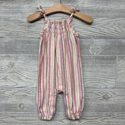 1 Pc Twill Tank Outfit Stripes Smocked