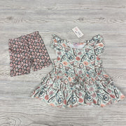 NEW 2 Pc Tunic & Bike Shorts Flowers Bikes