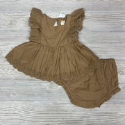 NEW 2 Pc Eyelet Dress & Bloomers