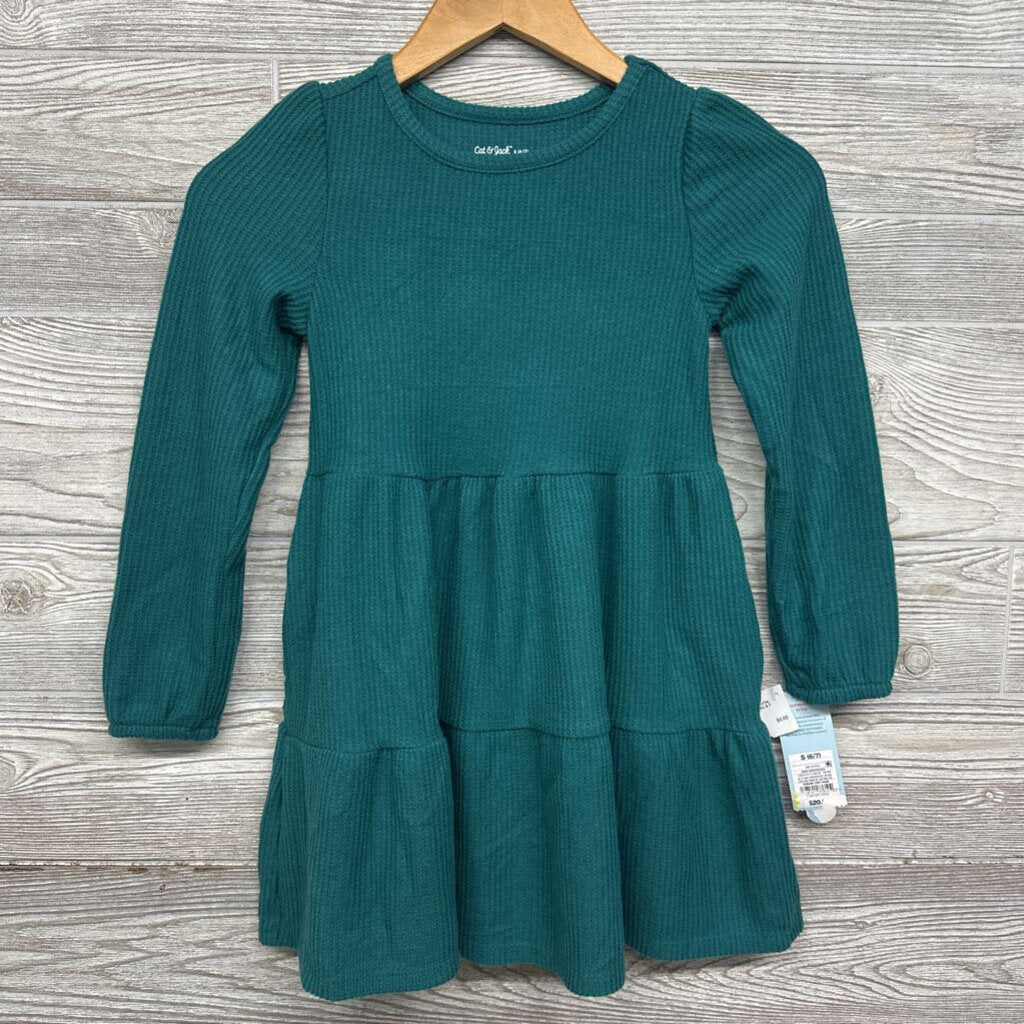 NEW LS Waffle Knit Tiered Dress