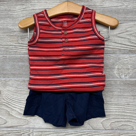 NEW 3 Pc Outfit Button Up Gingham Shirt, Striped Bodysuit, Shorts