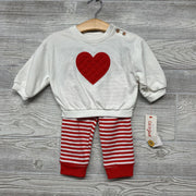 NEW 2 Pc Crewneck & Pants Heart