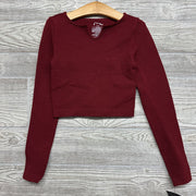 NEW Waffle Knit Crop LS Shirt