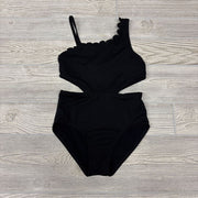 Scallop & Texture 1 Pc Swimsuit