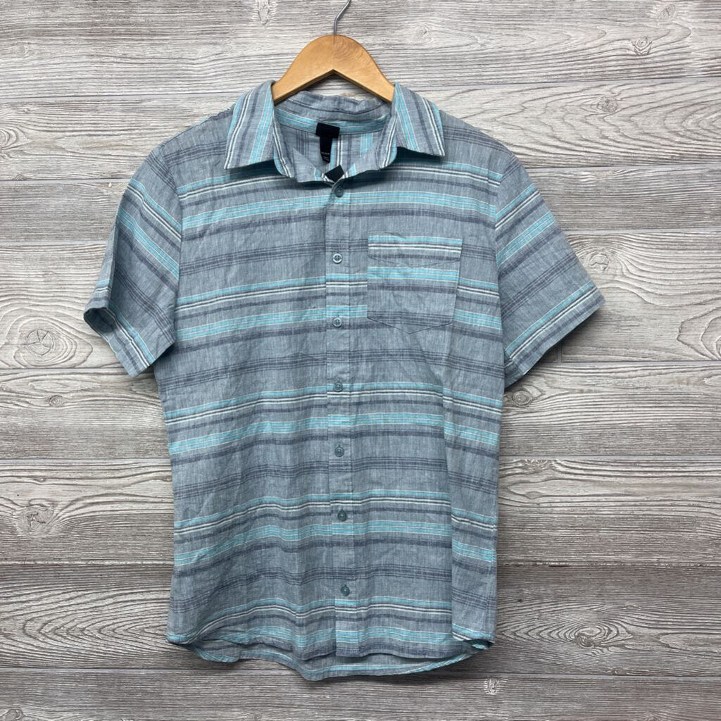 NEW SS Button Up Shirt Stripes