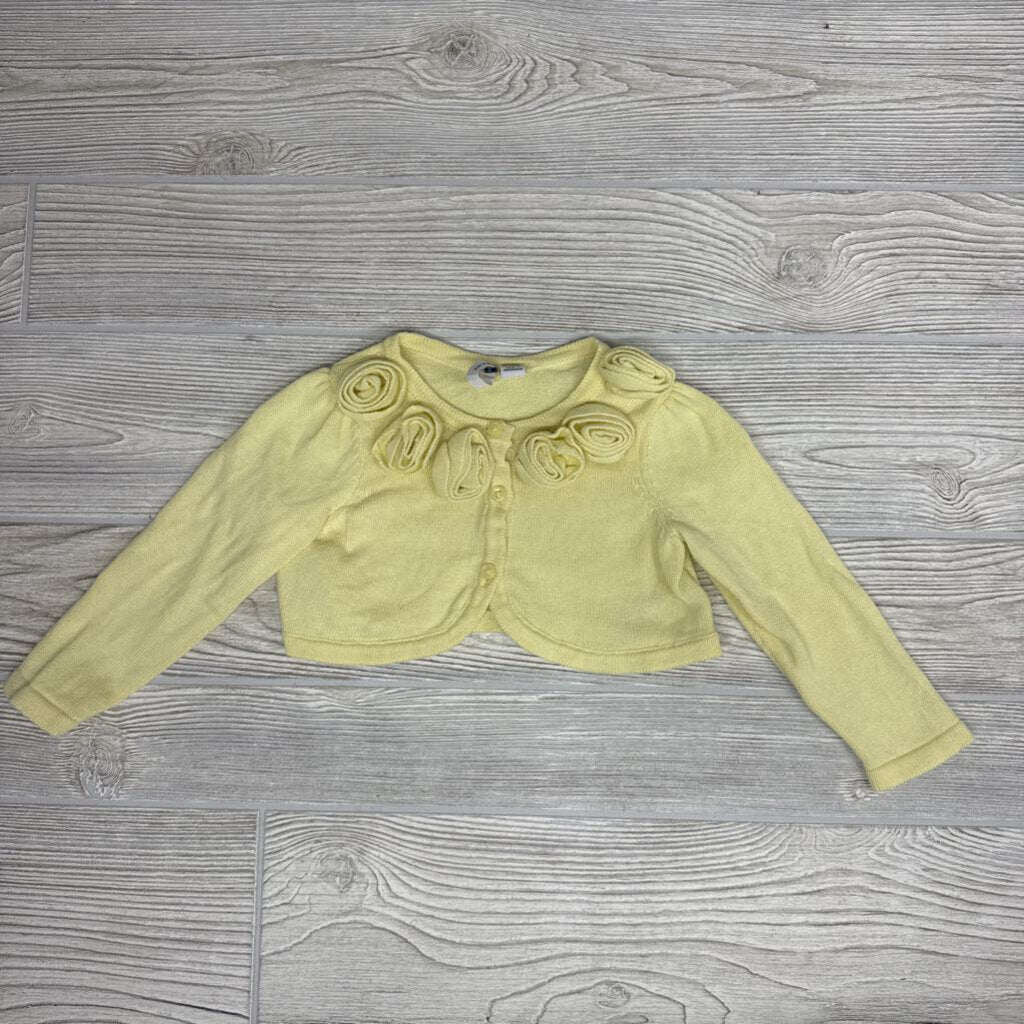 Cropped Sweater Cardigan Flowers