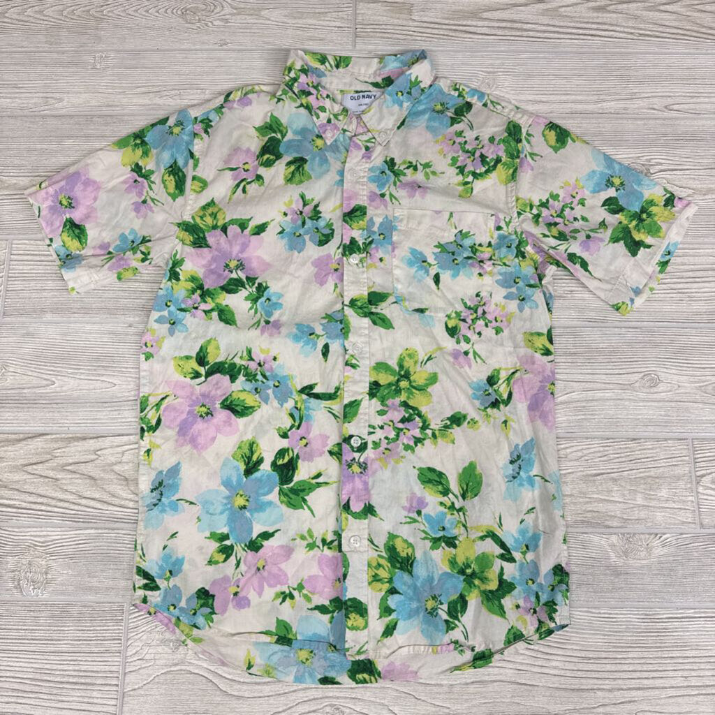 SS Button Up Shirt Flowers