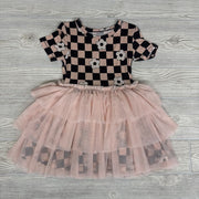 Retro Checkered Daisy Tutu Dress*