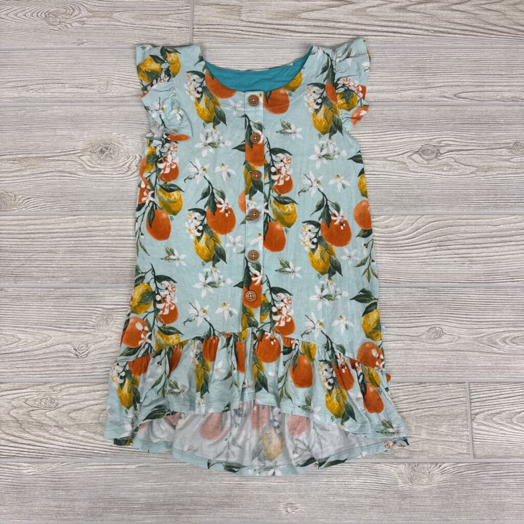 Bamboo Oranges & Lemons Button-Down Dress 4t