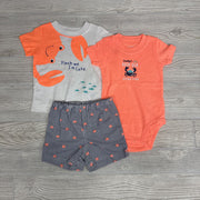 NEW 3 Pc Shirt, Bodysuit & Shorts Stripes Pinch Me I'm Cute *