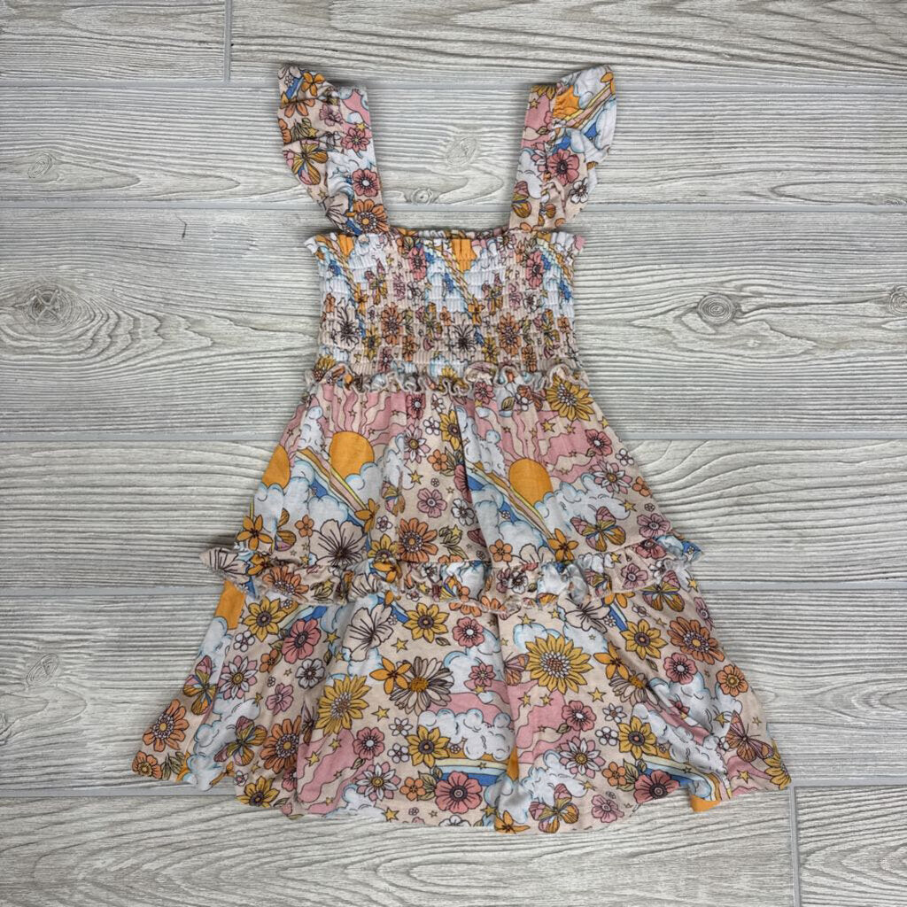 Bamboo Tank Smocked Tiered Dress Flowers