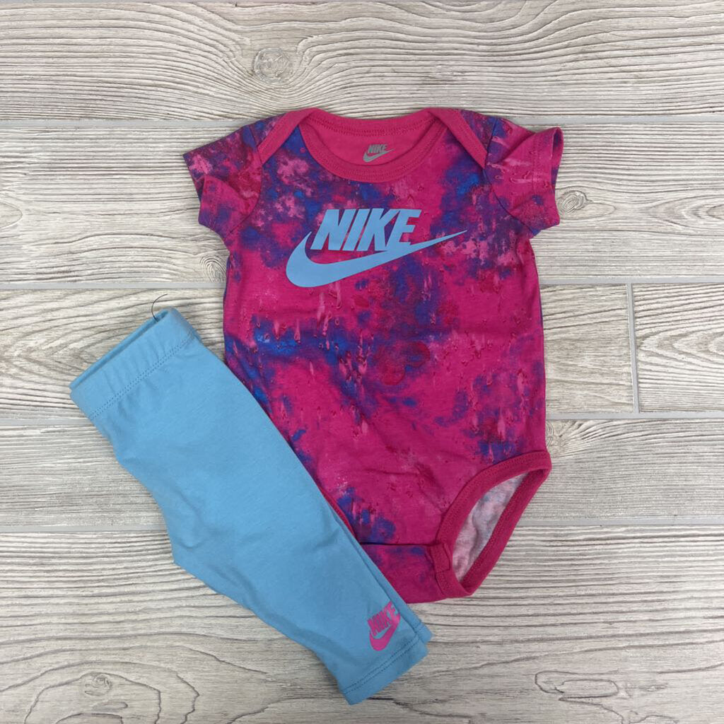 2 Pc Bodysuit & Leggings Tie Dye Swoosh