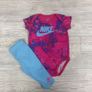 2 Pc Bodysuit & Leggings Tie Dye Swoosh