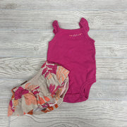 2 Pc Tank Bodysuit & Skort Aloha Flowers