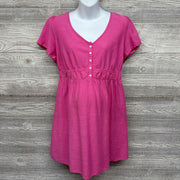 1/4 Button Woven Dress Double Cinched