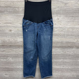 Full Panel Straight Jeans Frayed
