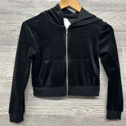 Velour Crop Full Zip Hoodie