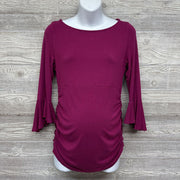 LS Ruched Shirt Flutter Sleeves "Andrea" *