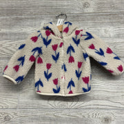 Sherpa Jacket W/ Hood Flowers