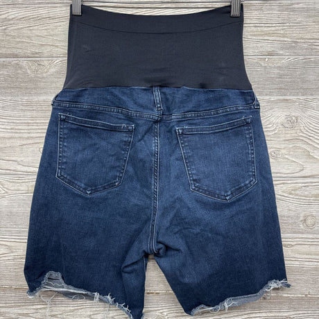 Full Panel Denim Shorts Frayed