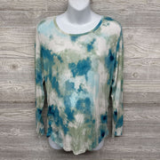 LS Ruched Shirt Tie Dye