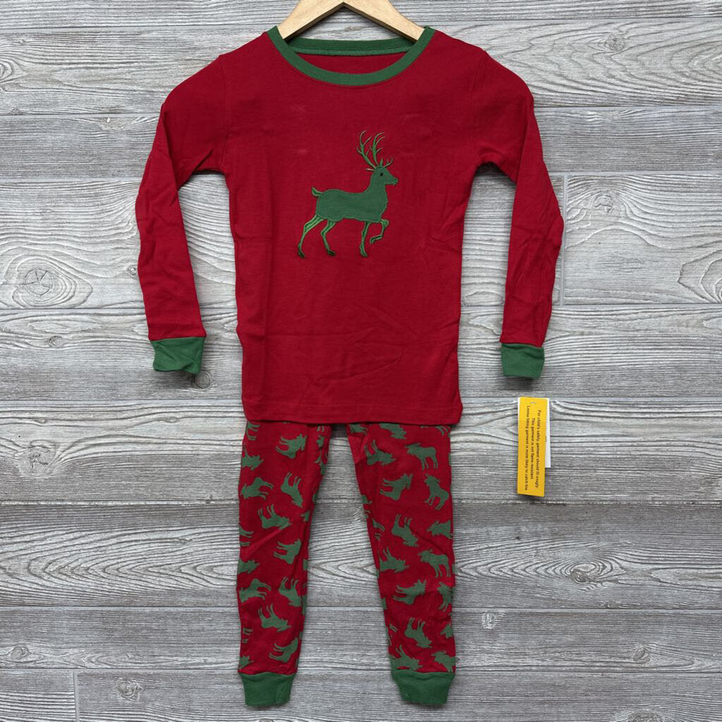 NEW 2 Pc LS PJs Moose Reindeer
