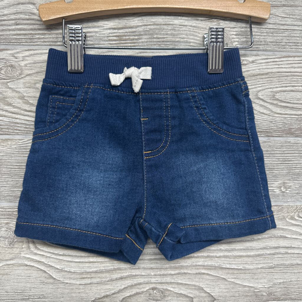 Drawstring Denim Shorts