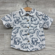 NEW SS Button Up Shirt Dinosaurs & Drawstring Shorts
